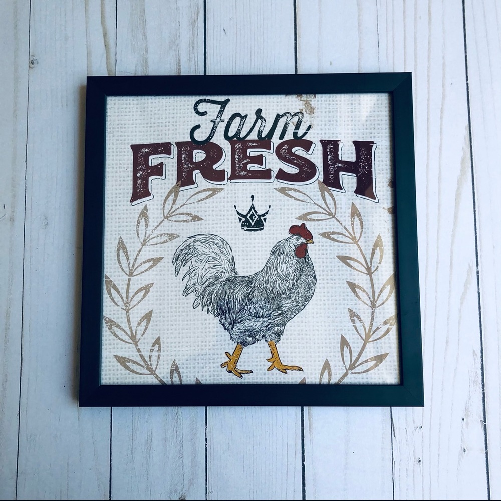 Barn Rooster Farm Fresh Frame
